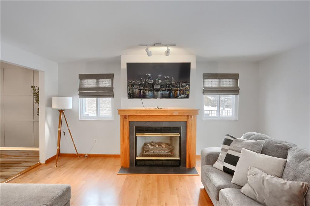 9652 Shirley Drive Allison Park, PA 15101 - Photo 27 of 49 a living room with furniture a fireplace and a flat screen tv