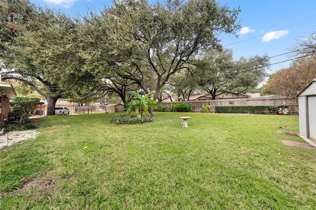 a view of yard with tree and green space