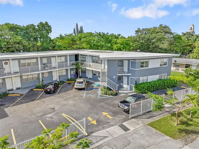 a view of a city that has tall buildings