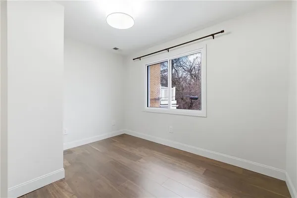 an empty room with a window