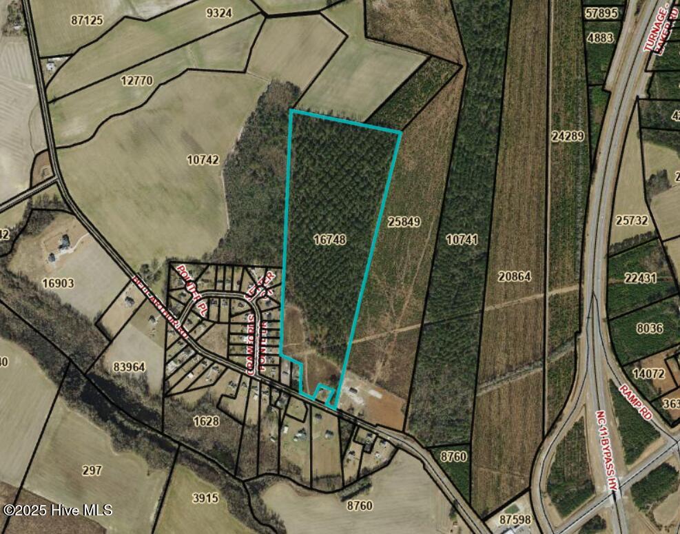 Aerial view or property