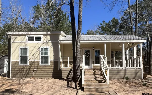 front view of a house with a porch