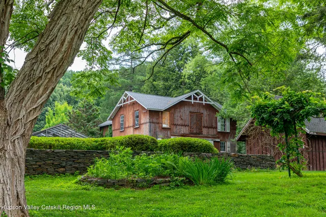 a view of a park with tree s
