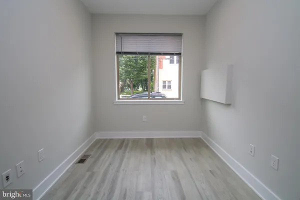 an empty room with a window