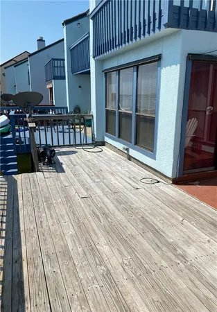 a view of a terrace with sky view