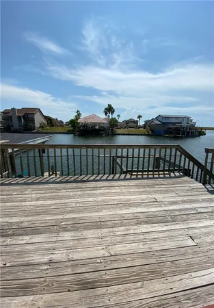 a view of roof deck with seating space