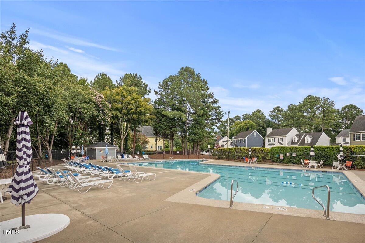 4309 Birmingham Way Raleigh, NC 27604 - Photo 59 of 60 a view of outdoor space with seating area and trees around