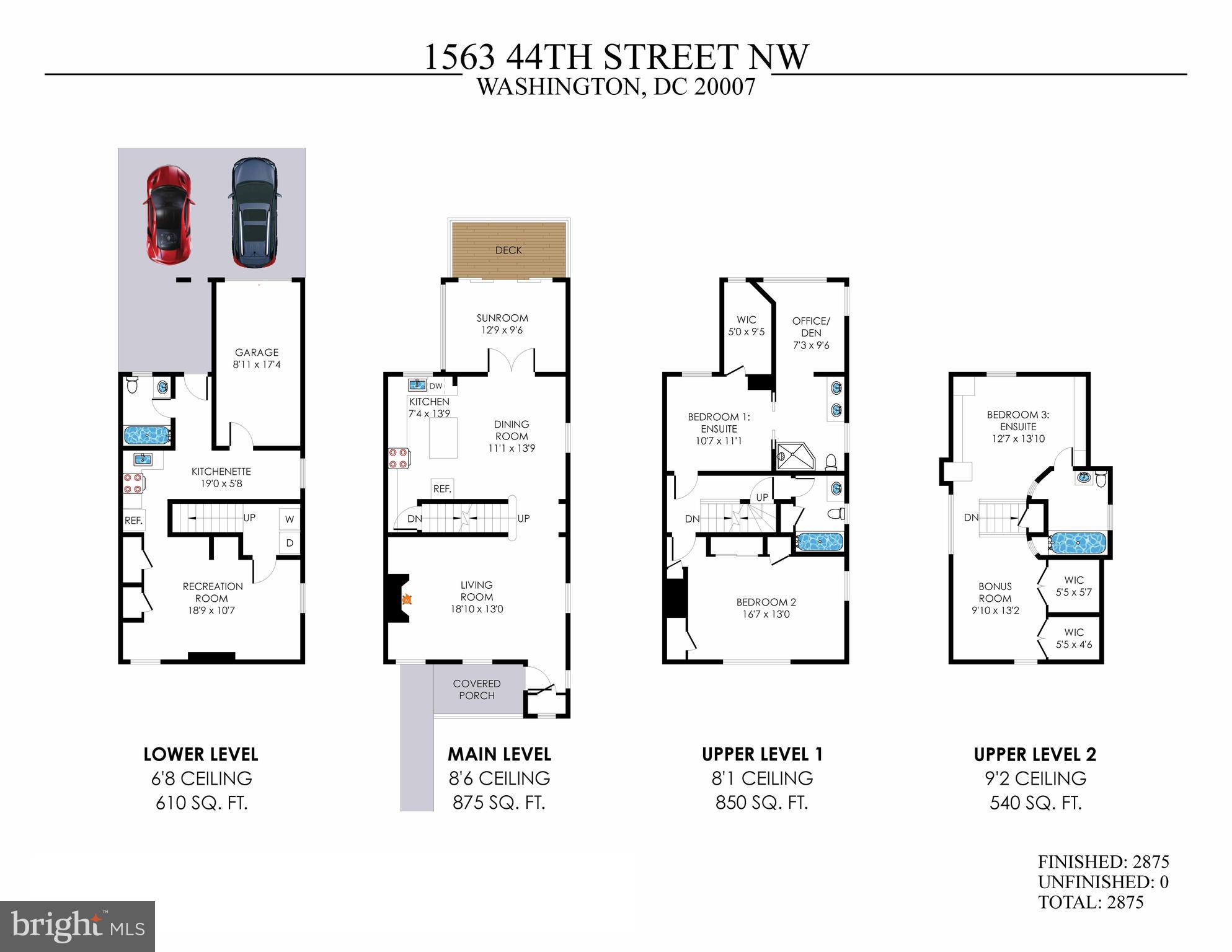 1563 44th Street Northwest Washington, DC 20007 - Photo 45 of 46 Floor plan
