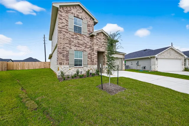 a house view with a garden space