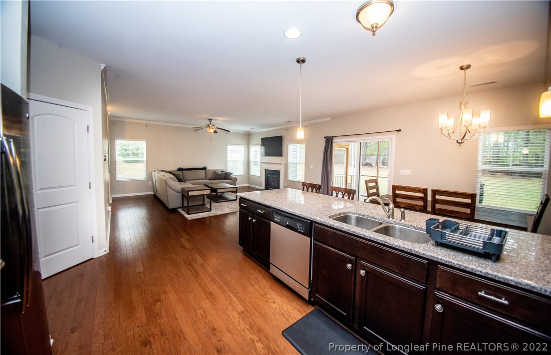 31 High Green Point Cameron, NC 28326 - Photo 9 of 44 a kitchen with lots of counter space and view of living room