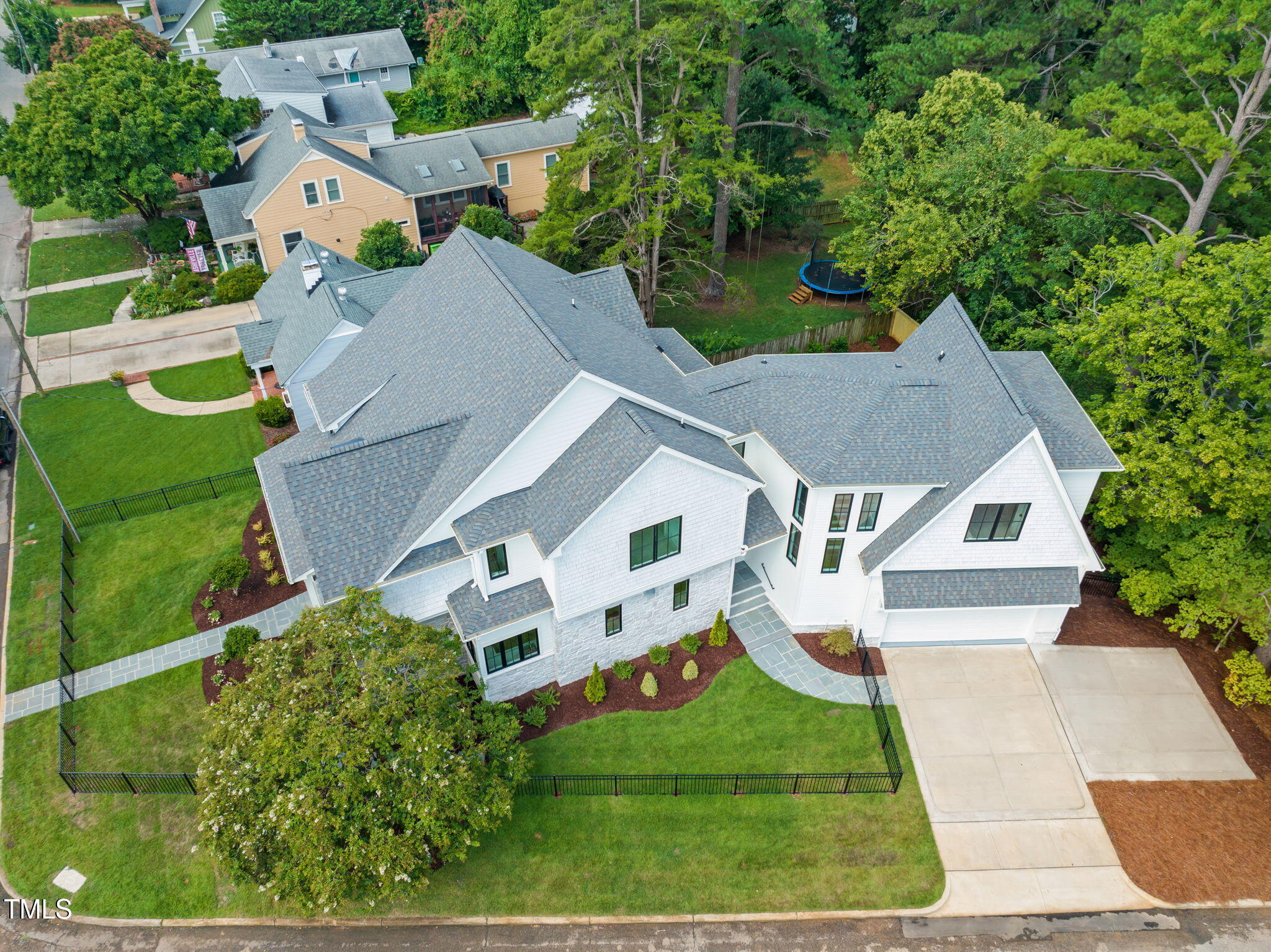 323 Hudson Street Raleigh, NC 27608 - Photo 49 of 52 an aerial view of a house with a yard
