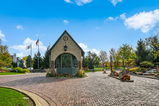 a view of outdoor space with garden and trees