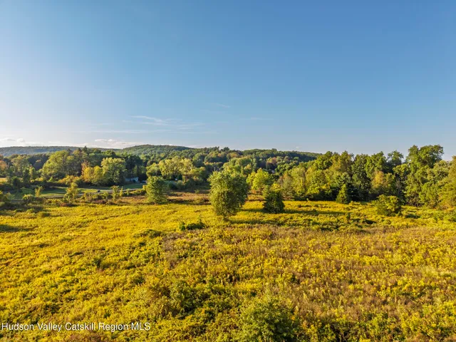 a view of a lake with houses