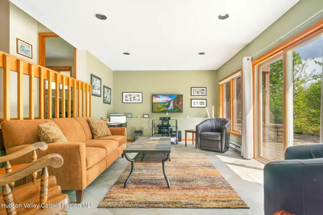 a view of a lake with a building in the background