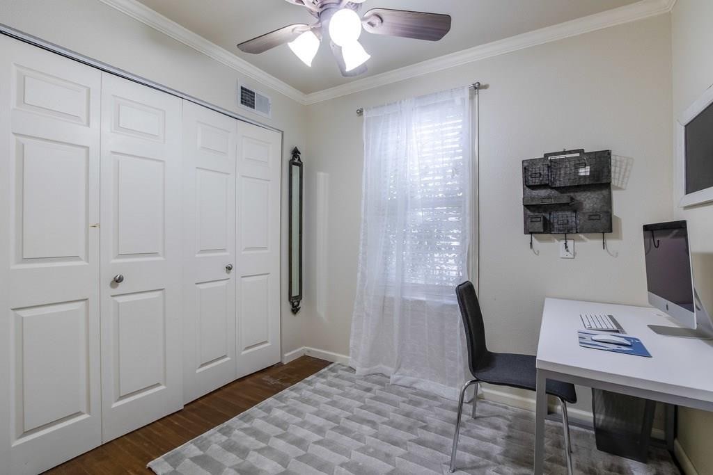 2404 Thornton Road, Unit A Austin, TX 78704 - Photo 20 of 31 a view of a workspace with furniture and a window