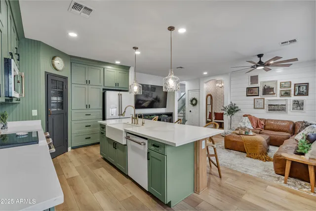 a view of a kitchen counter top space