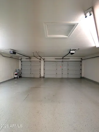 a view of a garage