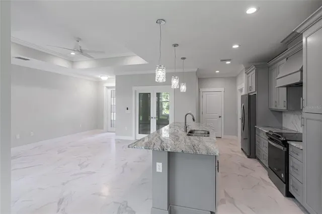 a view of an front door