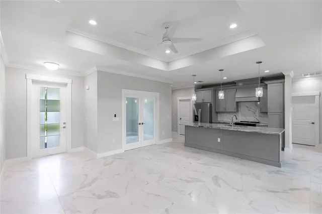 an empty room with a window