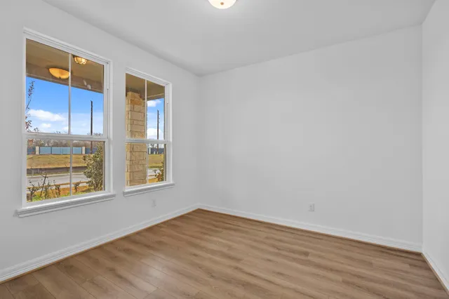 an empty room with a window