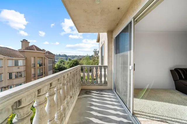 a view of a balcony