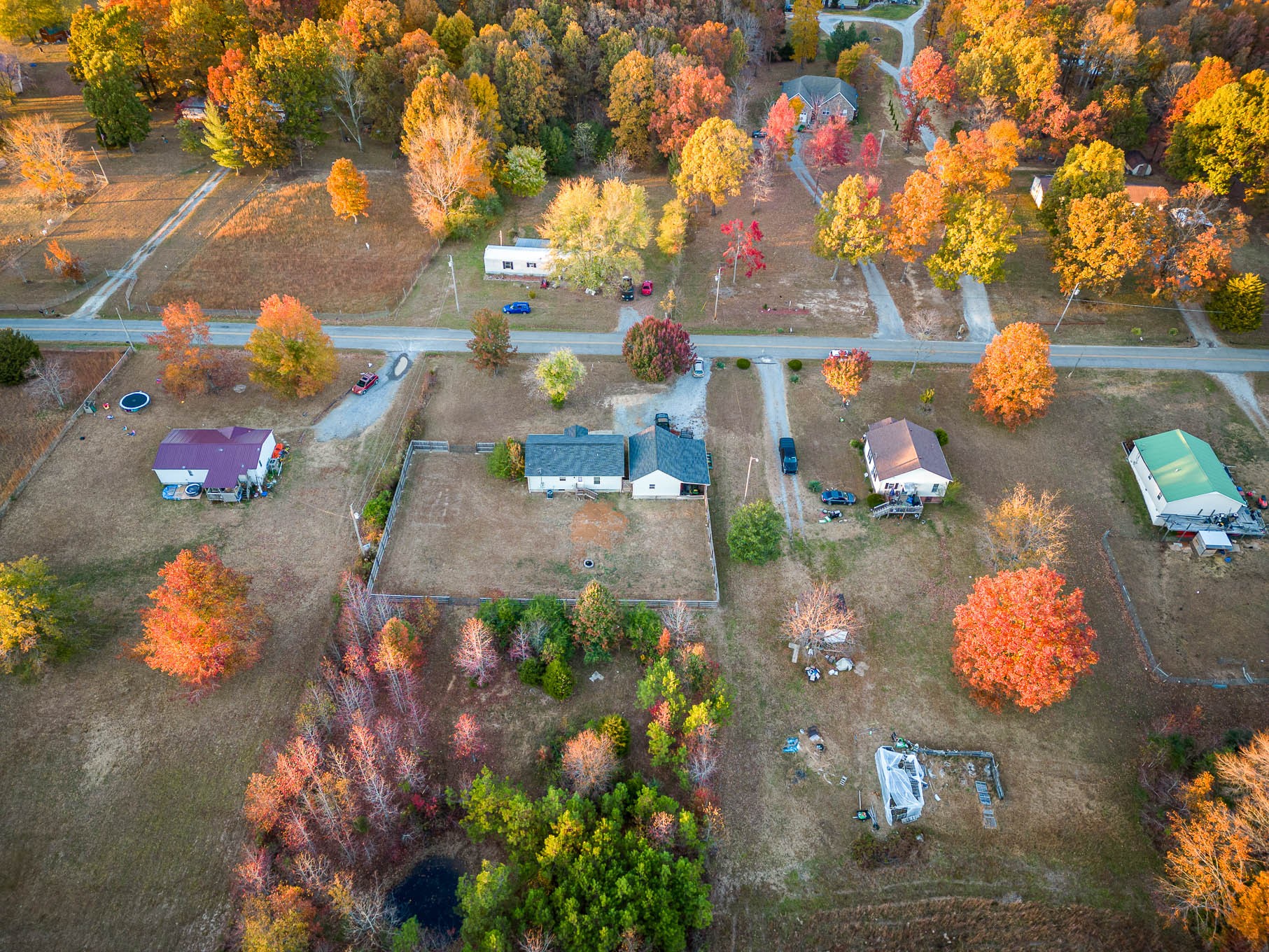 1679 Eno Road Dickson, TN 37055 - Photo 32 of 36 an aerial view of a house with a yard