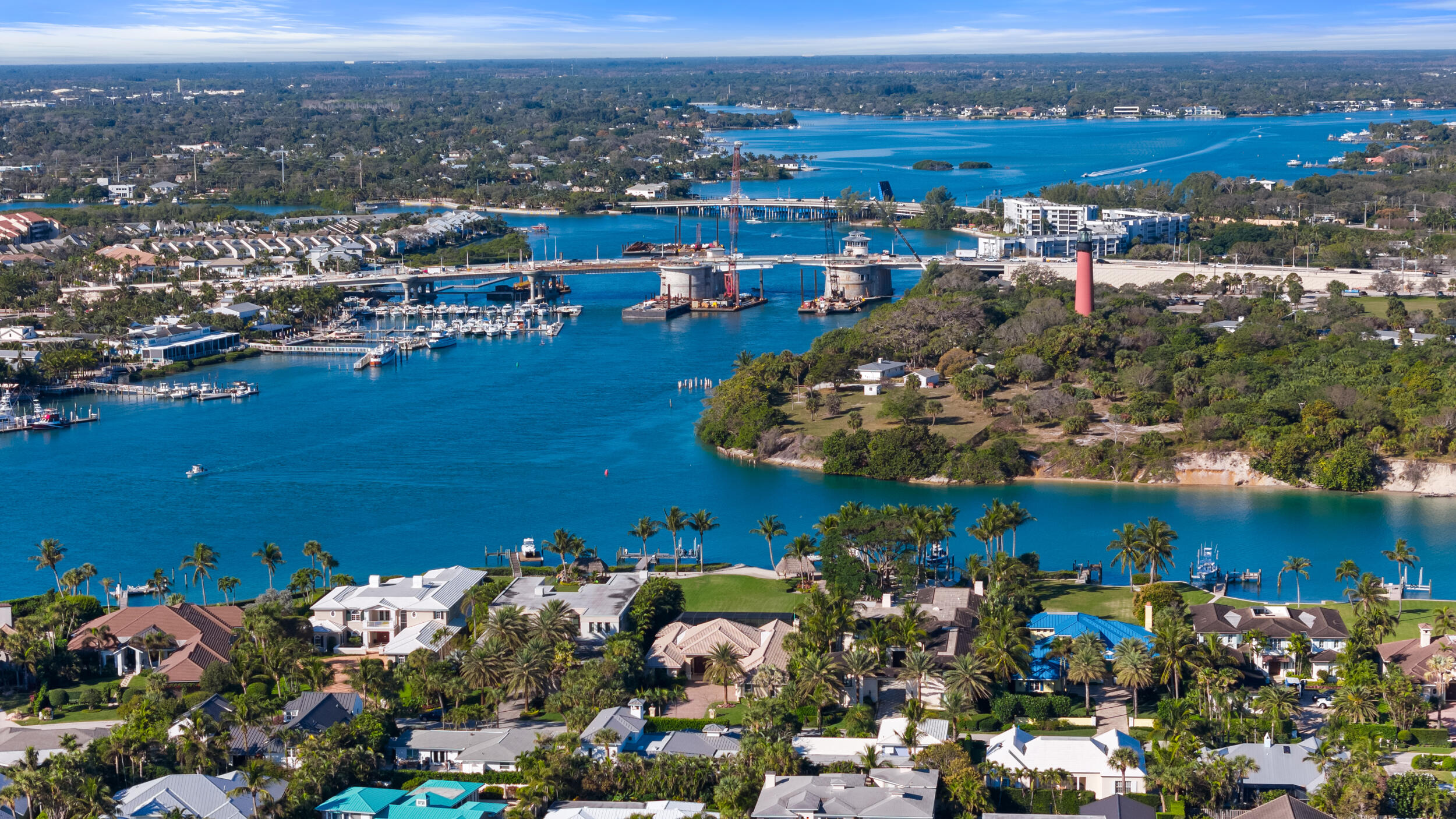 122 Lighthouse Drive Jupiter Inlet Colony, FL 33469 - Photo 80 of 84 an aerial view of a houses with outdoor space