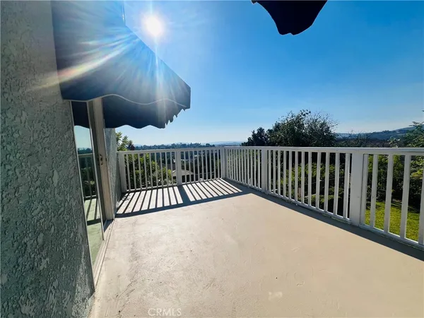 a view of a balcony