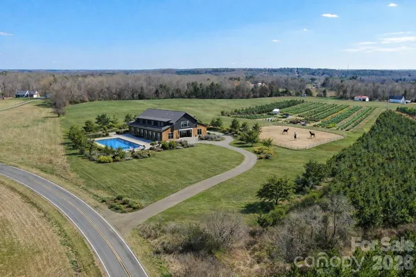 a view of a lake with a big yard