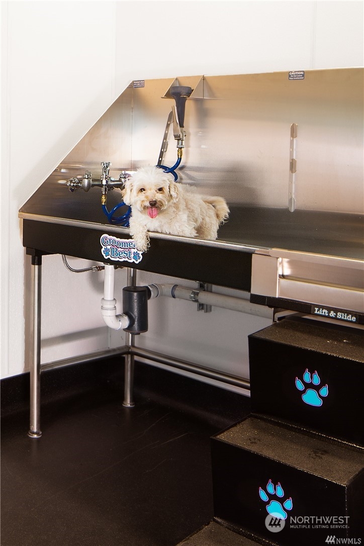 450 South Main Street, Unit 1110 Seattle, WA 98104 - Photo 12 of 24 a living room with table chairs and a fireplace