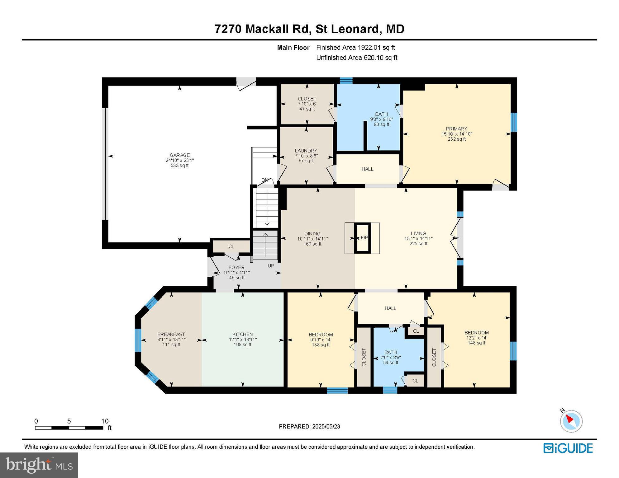 7270 Mackall Road St. Leonard, MD 20685 - Photo 44 of 48 Main Level Floor Plan