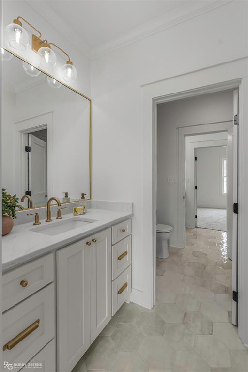 75 Turtle Creek Drive Benton, LA 71006 - Photo 21 of 32 a spacious bathroom with a granite countertop sink a mirror and a shower