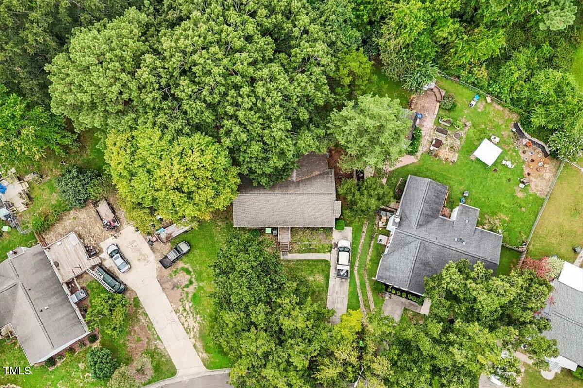 3605 Satellite Court Raleigh, NC 27604 - Photo 34 of 37 an aerial view of a house with yard and outdoor space