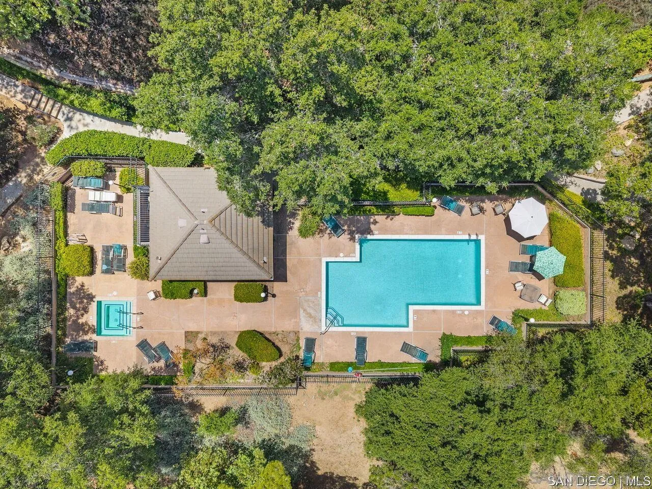 4309 Diegos Court Fallbrook, CA 92028 - Photo 32 of 33 an aerial view of a house with swimming pool and outdoor seating