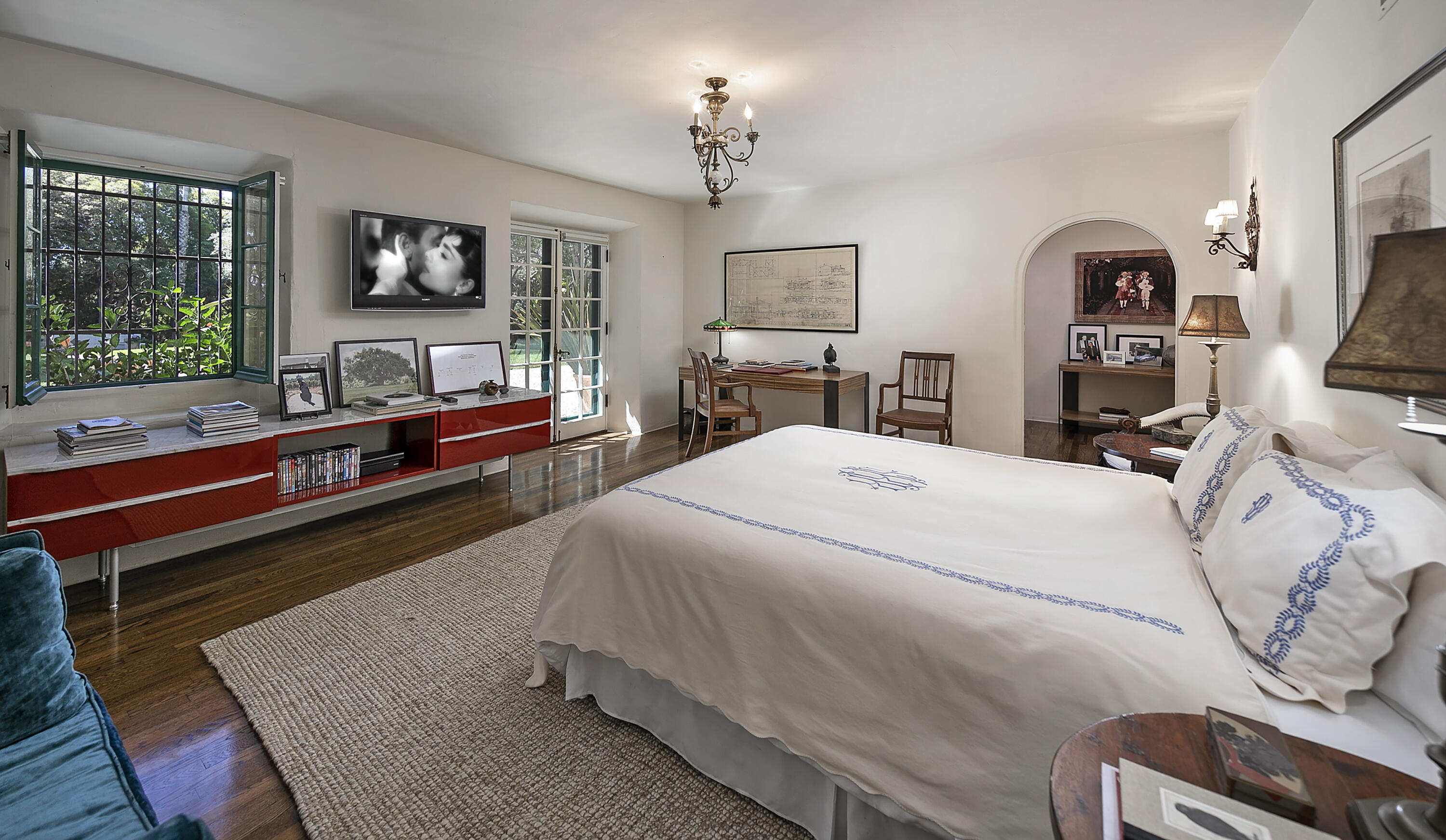 2925 Sycamore Canyon Road Montecito, CA 93108 - Photo 13 of 19 a bed room with a bed and a television