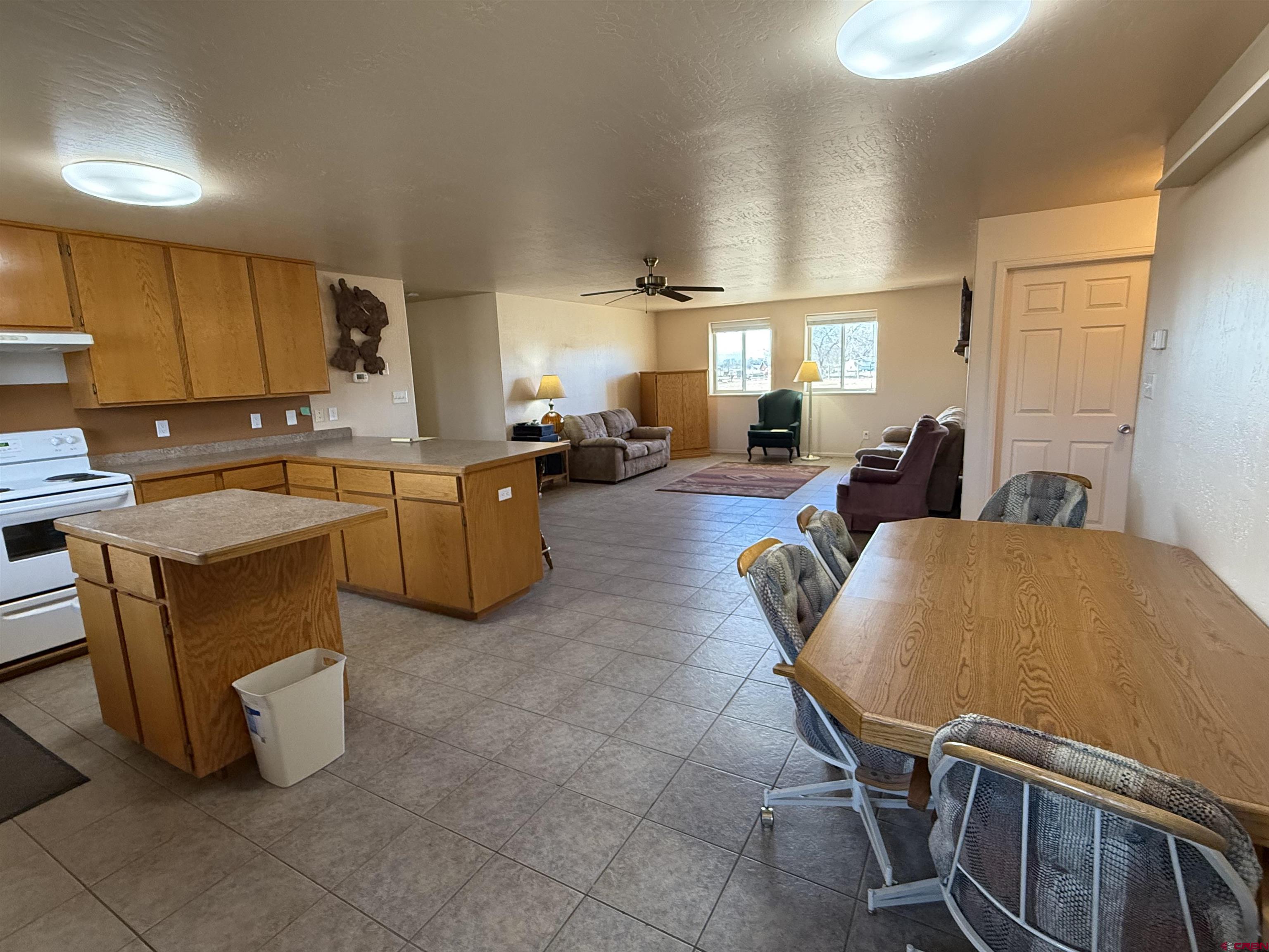 9940 2150th Road Austin, CO 81410 - Photo 5 of 44 a kitchen with a table chairs and a refrigerator