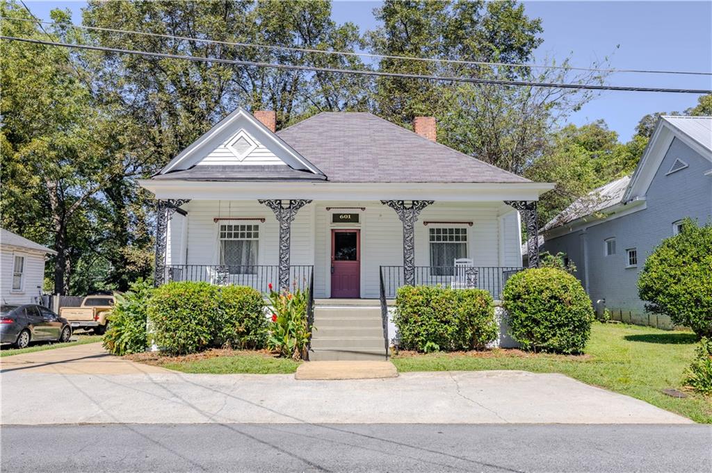 front view of a house and a yard