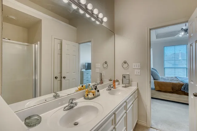 a view of a hallway with closet area