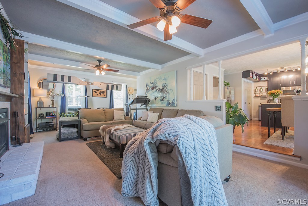 1532 Austin Road Chester, VA 23836 - Photo 23 of 50 a living room with furniture and a chandelier