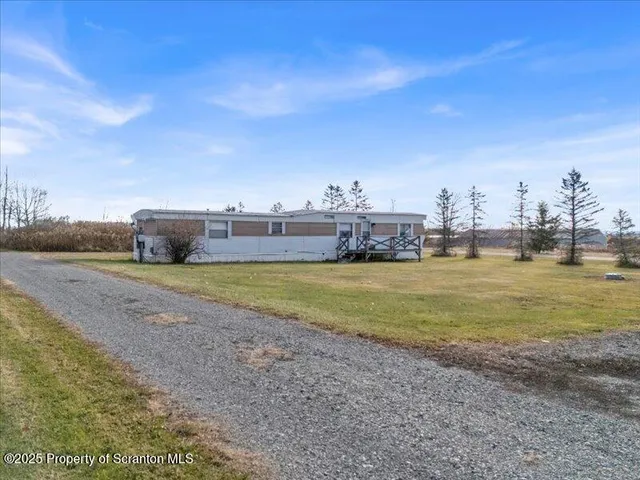 a view of a town with big building
