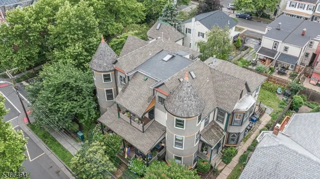 an aerial view of a city with lots of residential buildings
