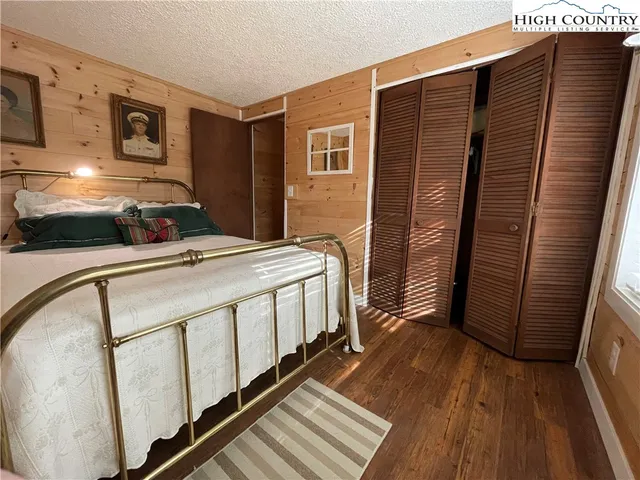 a view of a room with a large window