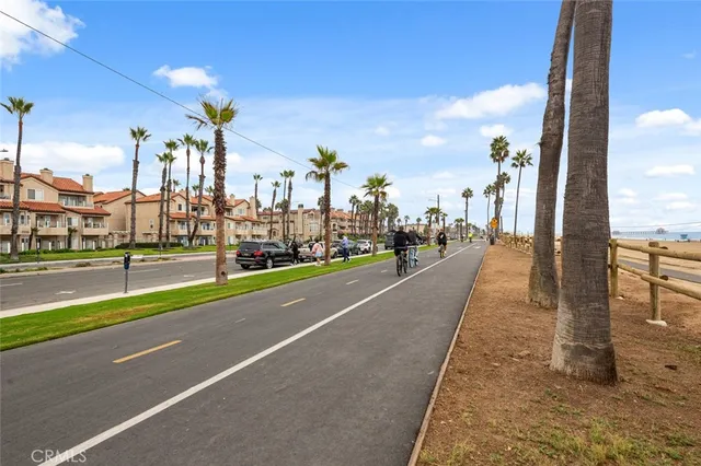 a view of a city street with a building