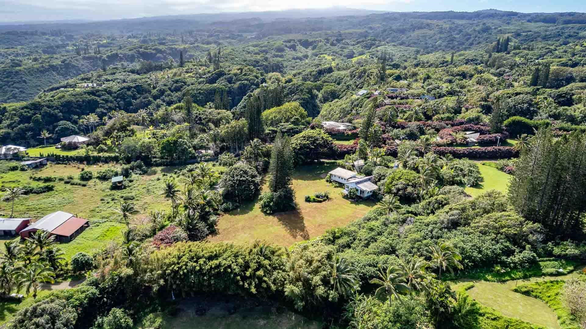 210 Door Of Faith Road Haiku, HI 96708 - Photo 14 of 46 an aerial view of residential house with outdoor space and trees all around
