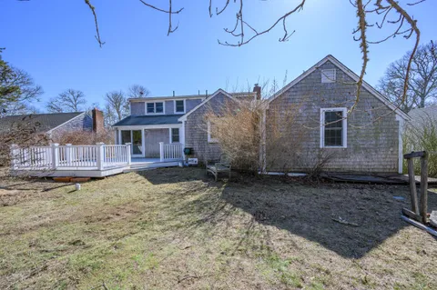 a house view with a garden space