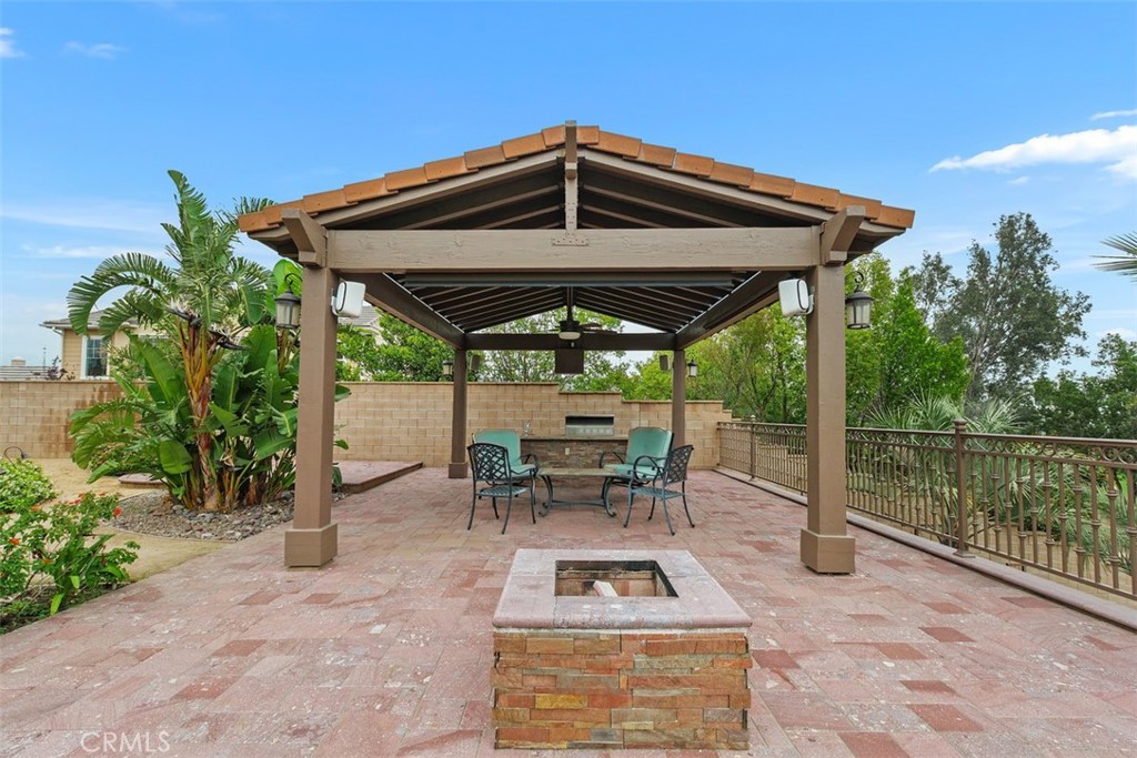 13337 Hunt Club Drive Rancho Cucamonga, CA 91739 - Photo 34 of 45 Custom gazebo and stone fire pit