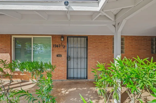 a front view of a house