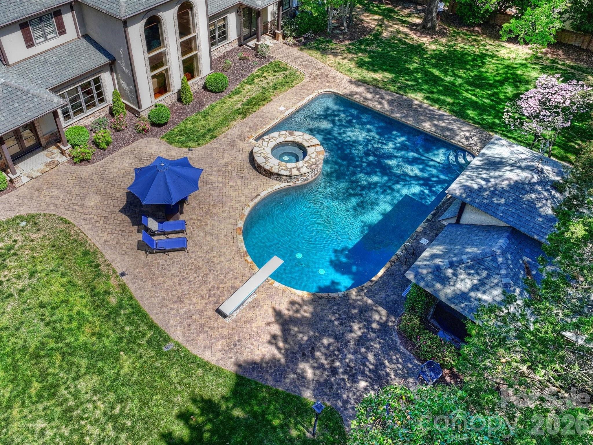 4330 Carmel Valley Road Charlotte, NC 28226 - Photo 33 of 38 an aerial view of a backyard