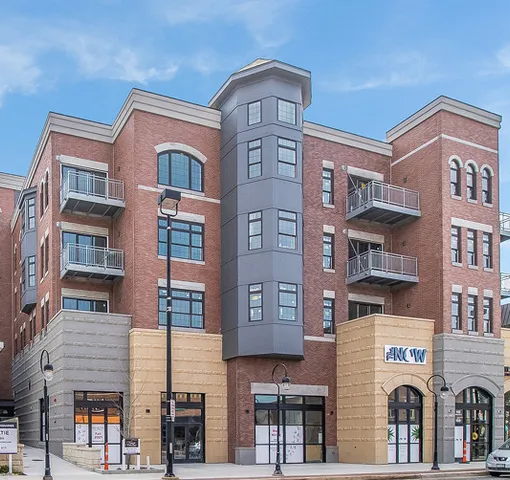 a front view of a building