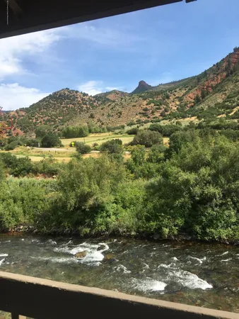 a view of mountain view with mountains in the background